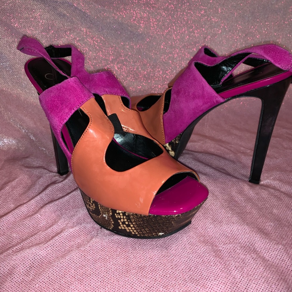 Color Block Heels
